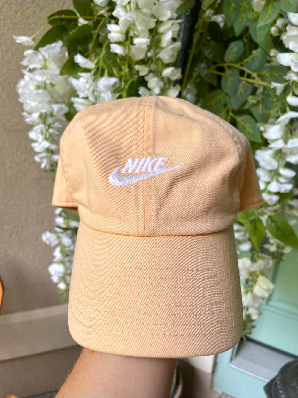 Nike Peach/orange Baseball Cap with White Swoosh